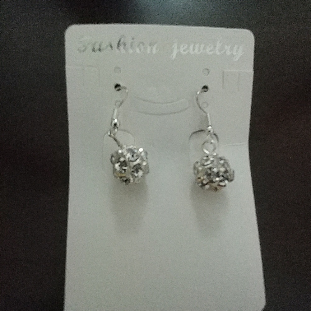 Shiny disco ball like earrings